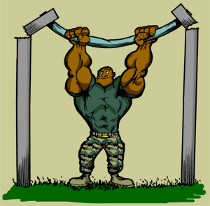 Marine demonstrating pull up