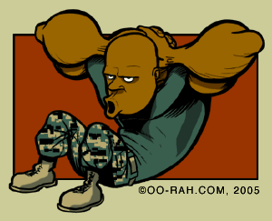 Marine demonstrating pull up