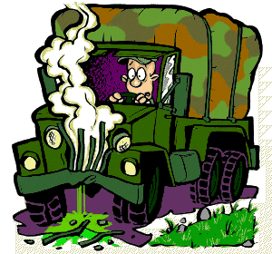 funny picture of shocked marine after truck ran into a bull