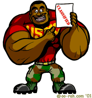 bulky marine caricature