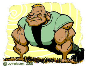 Marine does pushups on hot day