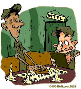 Intelligence officers try to figure out what the enemy is going to do by using Oija Board