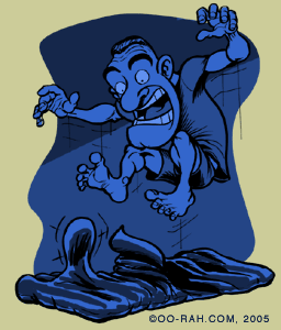 Marine frightened by what is in his sleeping bag